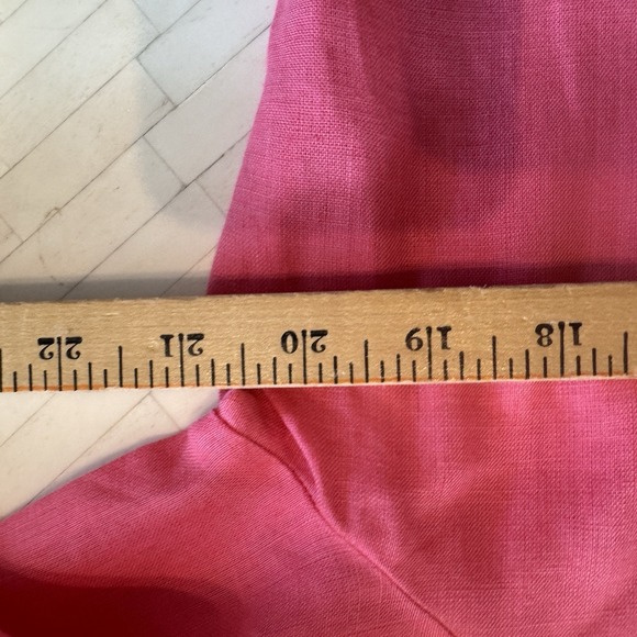 100% Linen Coral Pink Shirt Jacket Button Up Size 8 Coastal Grandma Pretty‎ - Picture 7 of 9